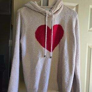 Cupcakes & Cashmere XL hoodie, fleecy material with red heart , NWT